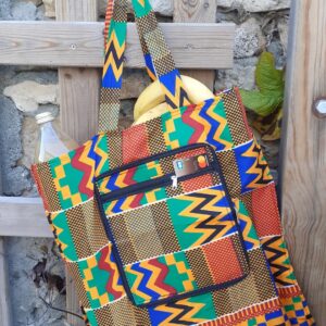 tote bag kente multicolore
