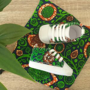basket bebe wax vert fleuri