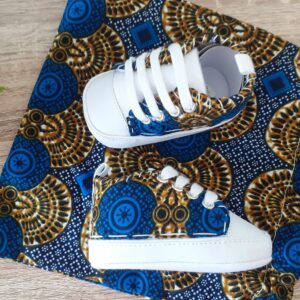 chaussures du roi wax bleu