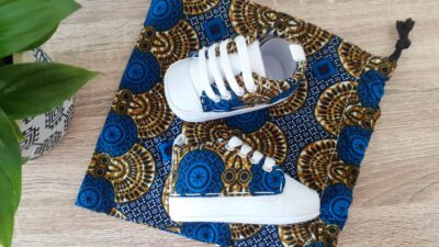 chaussures du roi wax bleu