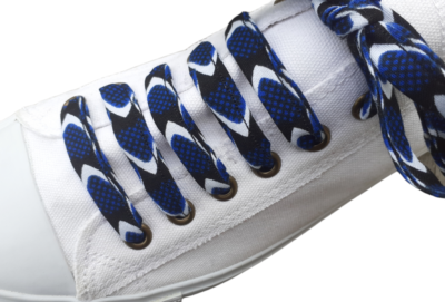 lacet wax bleu blanc