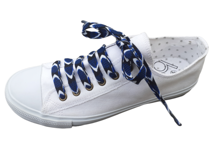 lacet wax bleu blanc
