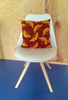 coussin wax fleur de mariage jaune