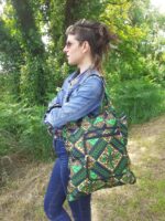 tote bag pliable wax vert