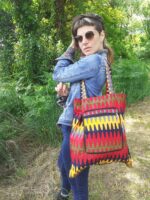 tote bag pliable multicolore