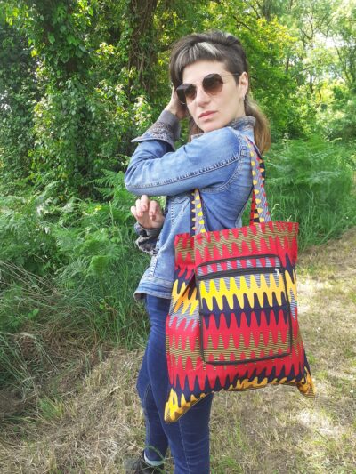tote bag pliable multicolore