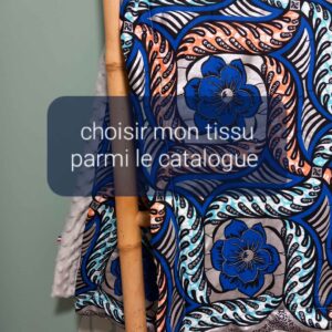 je choisis ma couverture plaid en wax parmi le catalogue de tissu