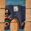 sarouel évolutif kente bleu bord cote rayé bleu turquoise